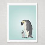 Emperor Penguins - Blue Gre..