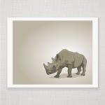 Brown Rhino - Illustrated P..