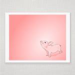 Pink Baby Pig - Digitally ..