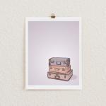 Stack of Suitcases - Purple..