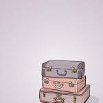 Stack of Suitcases - Purple..