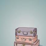 Stack of Suitcases - Purple..